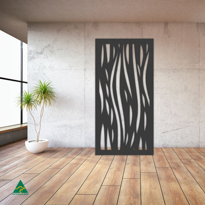 Staged Image | Waves Privacy Screen | Night Sky (Black) Matt