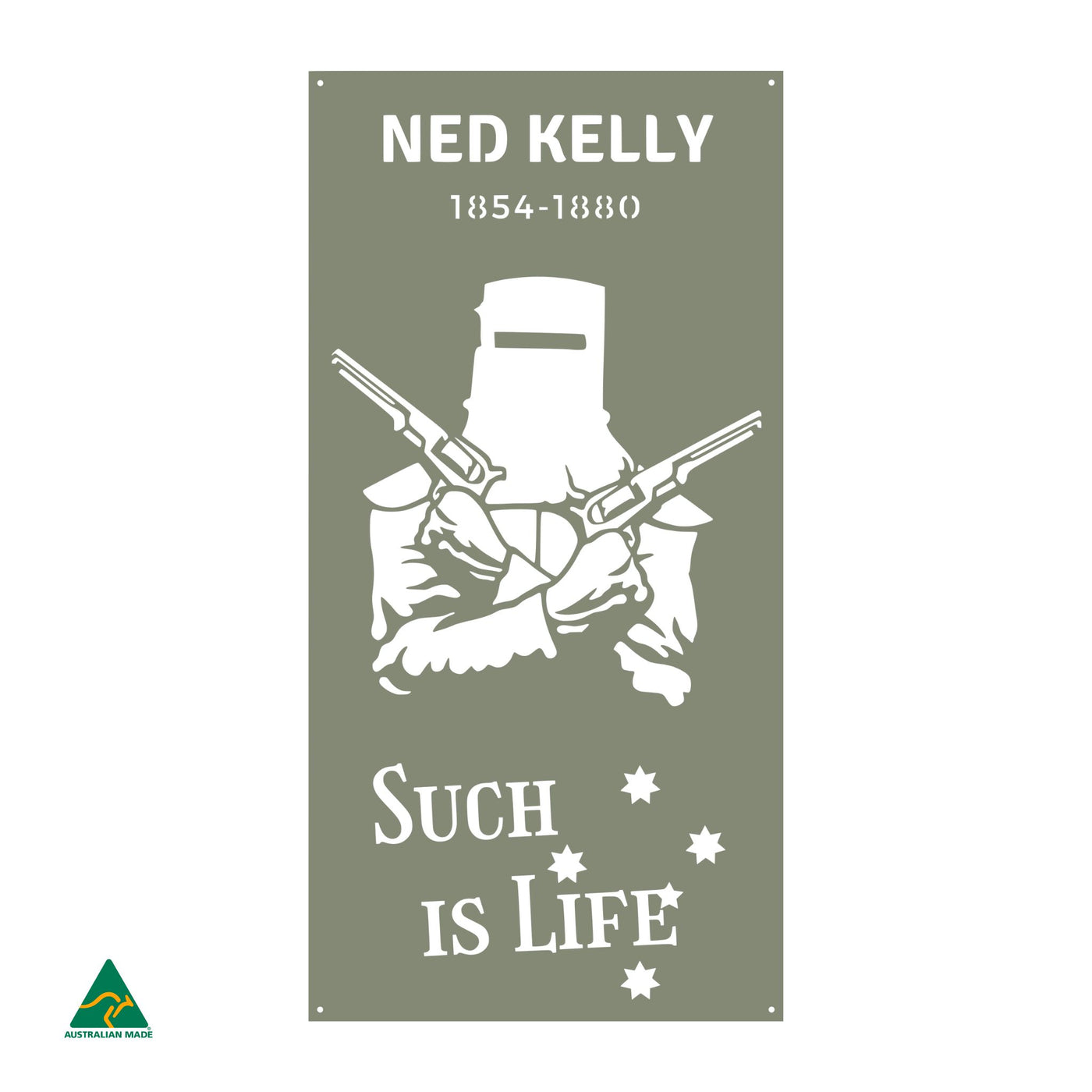 Such is Life Metal Wall Art | Pale Eucalypt Matt