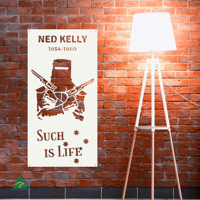 Such is Life Metal Wall Art Staged Image | White Matt