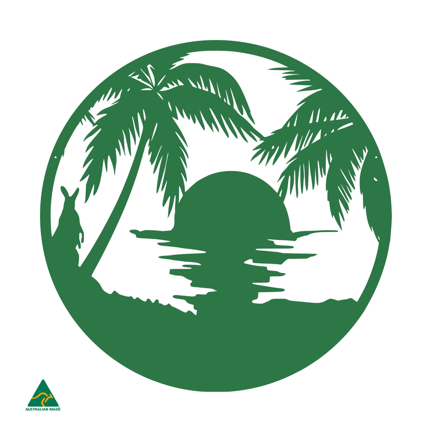 Sunset Beach Round Metal Wall Art | Mistletoe Gloss