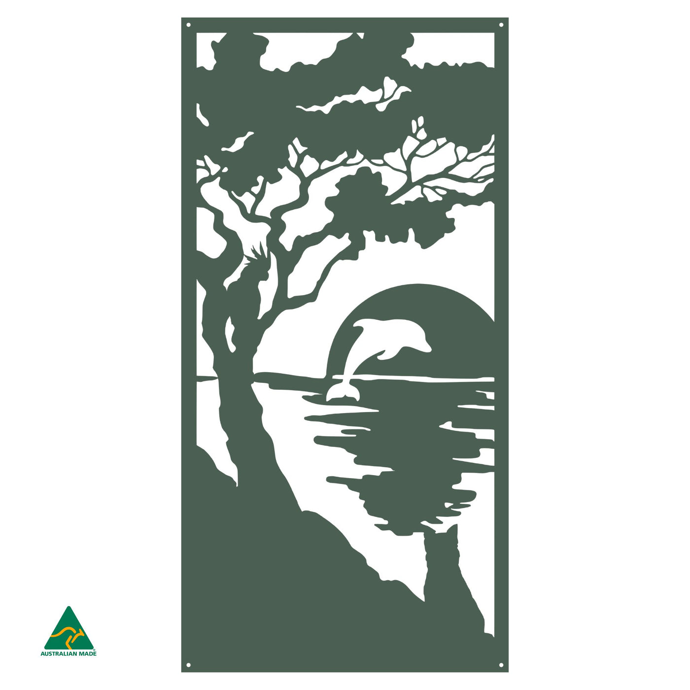 Sunset Serenity Metal Wall Art | Cottage Green Satin