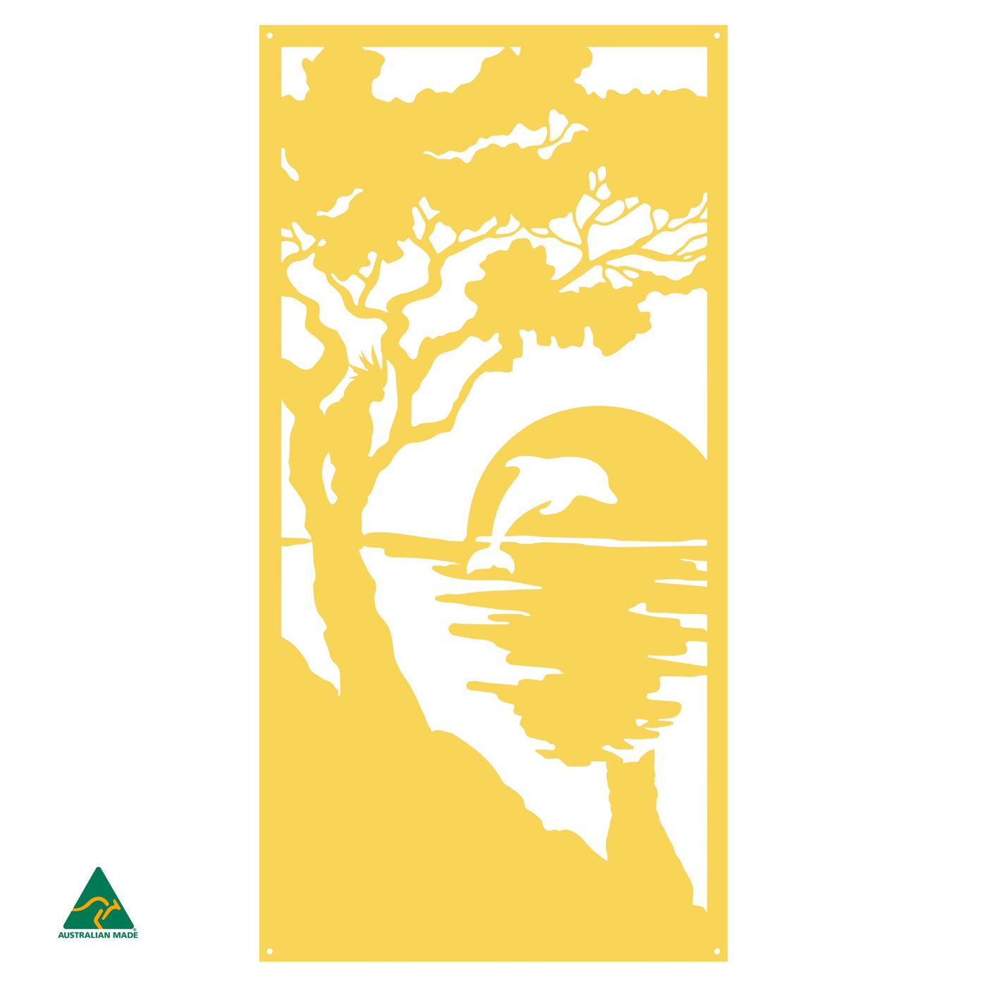Sunset Serenity Metal Wall Art | Lemon Yellow Gkloss