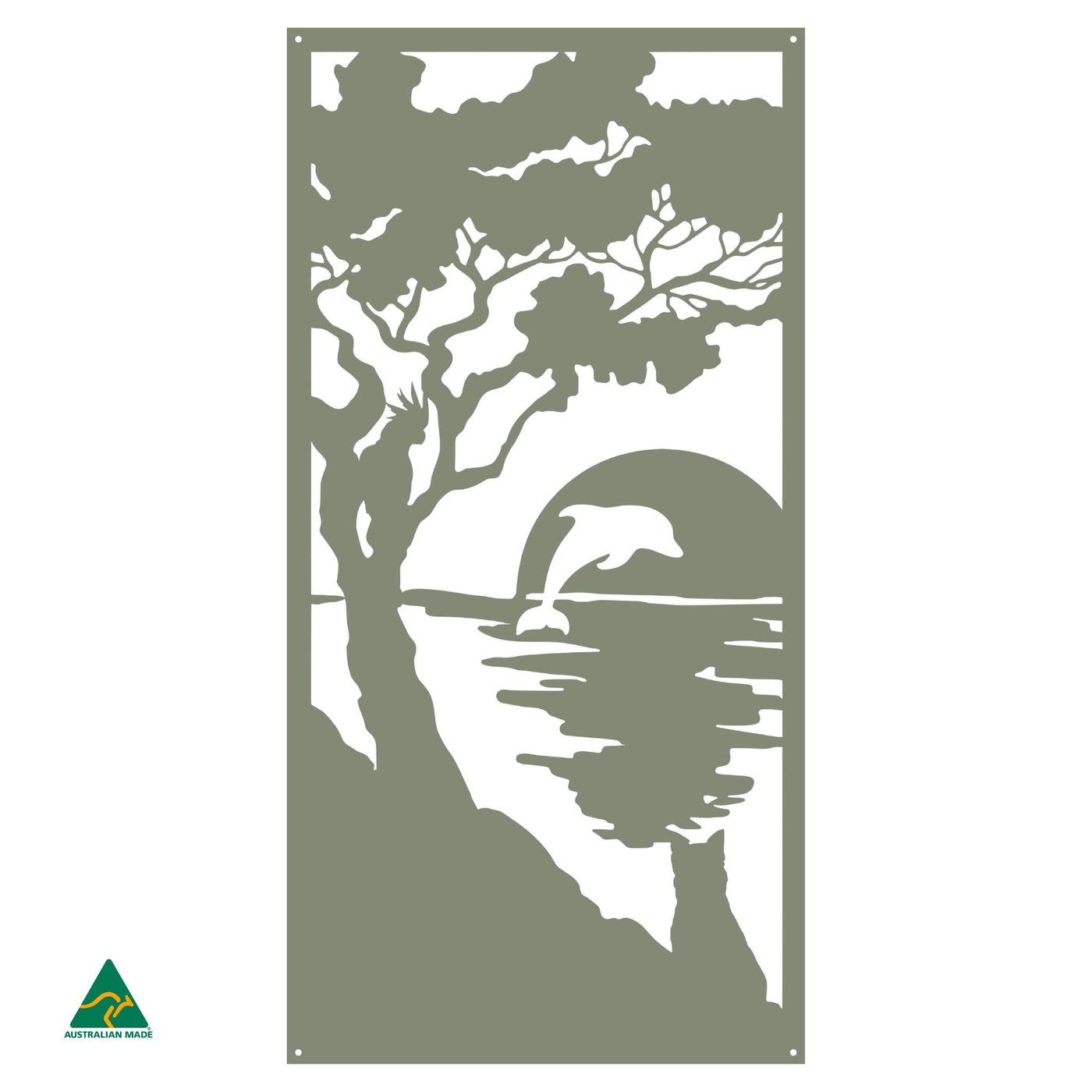 Sunset Serenity Metal Wall Art | Pale Eucalypt Matt