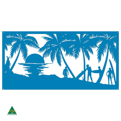 Surf’s Up Metal Wall Art | Blaze Blue Gloss