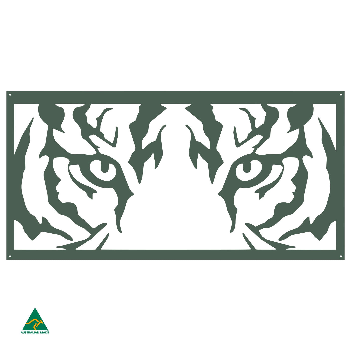 The Big Cat Metal Wall Art | Cottage Green Satin