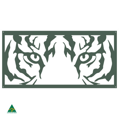 The Big Cat Metal Wall Art | Cottage Green Satin