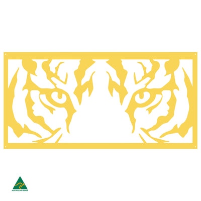 The Big Cat Metal Wall Art | Lemon Yellow Gloss