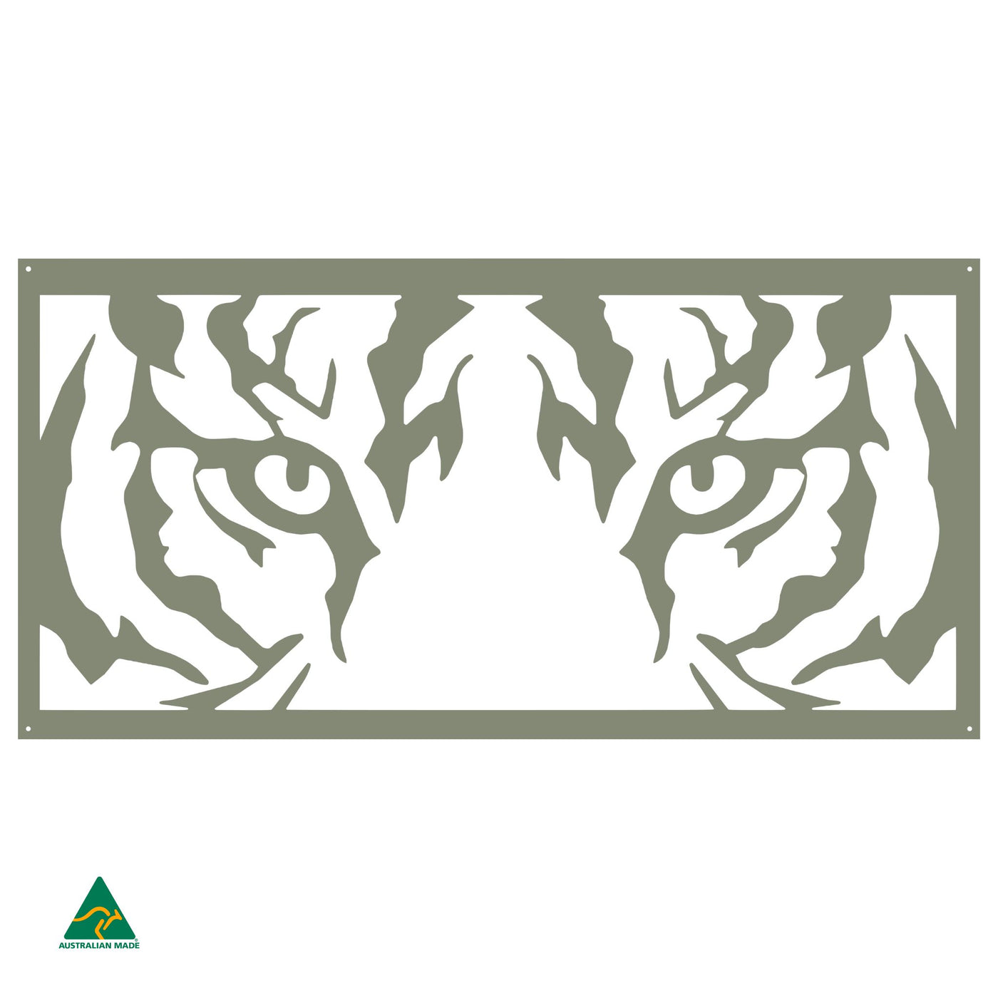 The Big Cat Metal Wall Art | Pale Eucalypt Matt