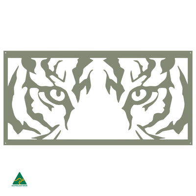 The Big Cat Metal Wall Art | Pale Eucalypt Matt