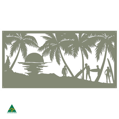 Surf’s Up Metal Wall Art | Pale Eucalypt Matt