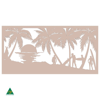 Surf’s Up Metal Wall Art | Pink Sand Matt