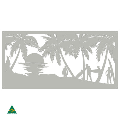 Surf’s Up Metal Wall Art | Shale Grey Matt