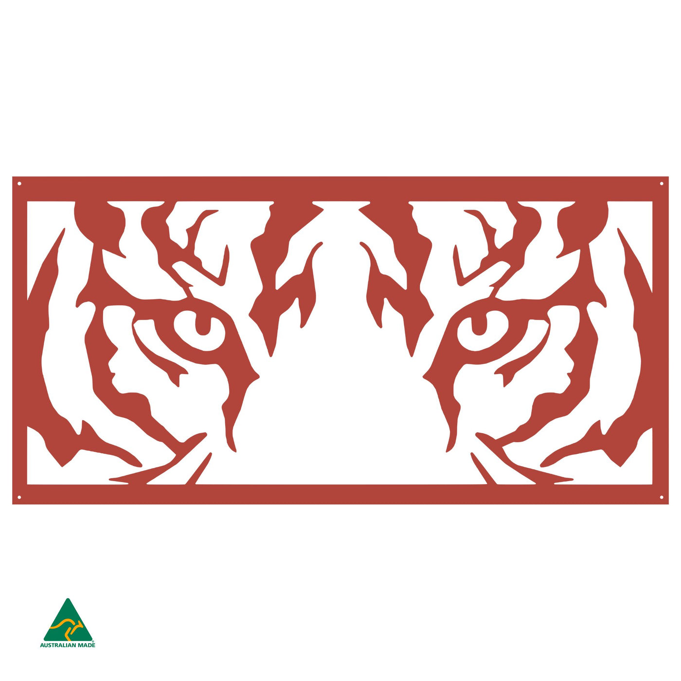 The Big Cat Metal Wall Art | Signal Red Gloss