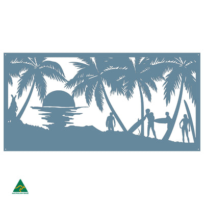 Surf’s Up Metal Wall Art | Wedgewood Satin