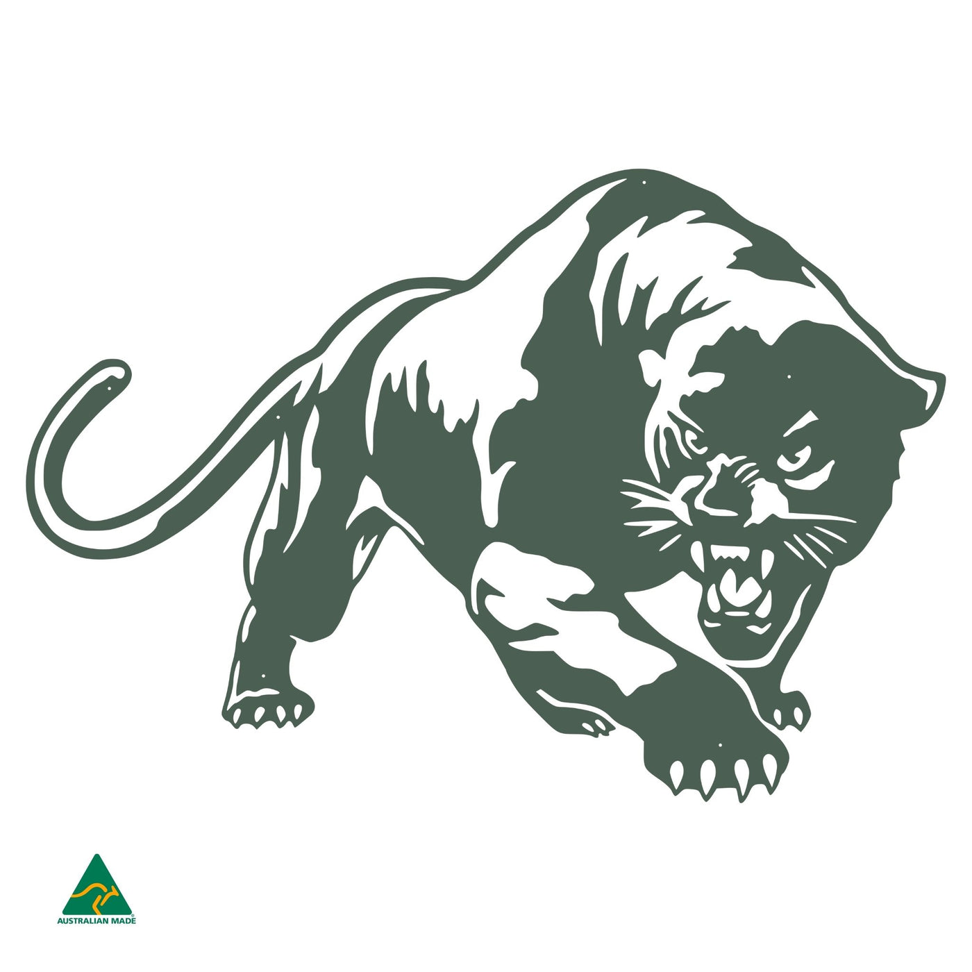 The Black Panther Metal Wall Art | Cottage Green Satin