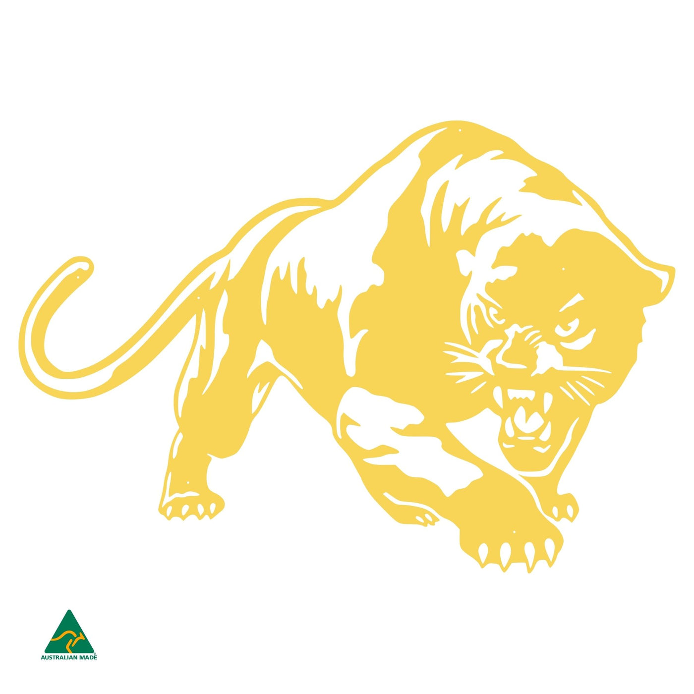 The Black Panther Metal Wall Art | Lemon Yellow Gloss