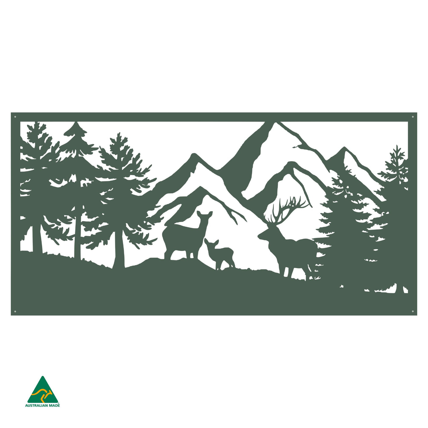 The Great Alpine Metal Wall Art | Cottage Green Satin