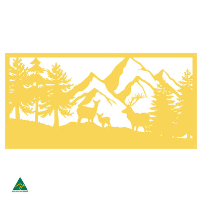 The Great Alpine Metal Wall Art | Lemon Yellow Gloss