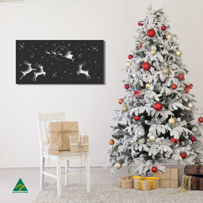 The Magic of Christmas Metal Wall Art Staged Image | Night Sky (Black) Matt