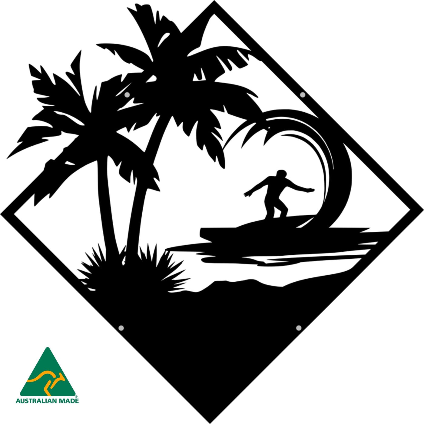 The Perfect Wave Metal Wall Art | Black Finish