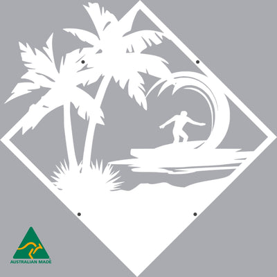 The Perfect Wave Metal Wall Art | White Finish