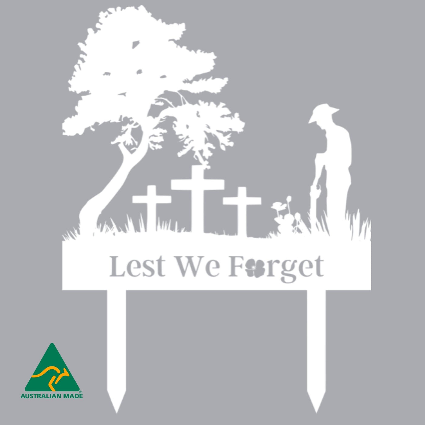 The Remembrance Garden Stake | White Finish