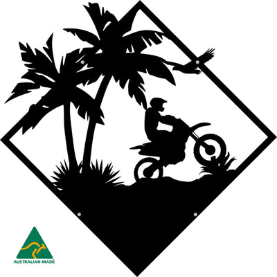 The Riding Track Metal Wall Art | Black Finish