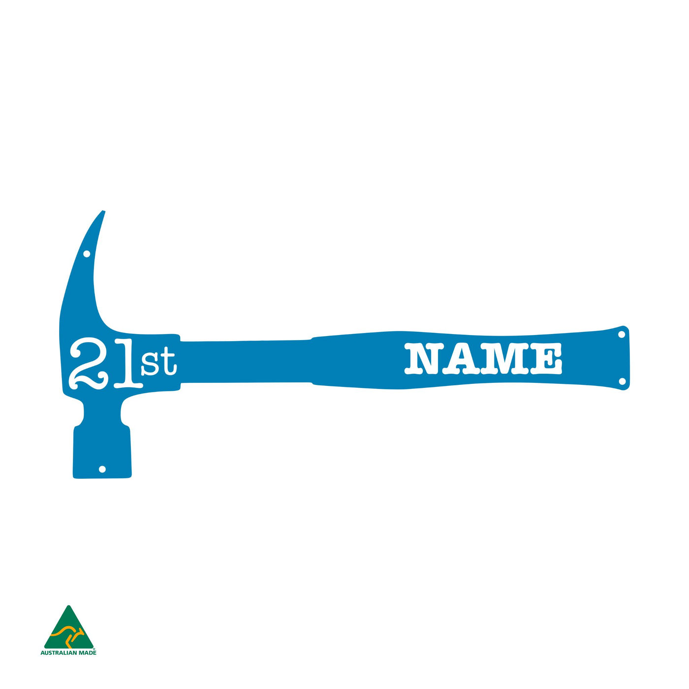 Tradie's Tool 21st Key  | Blaze Blue Gloss