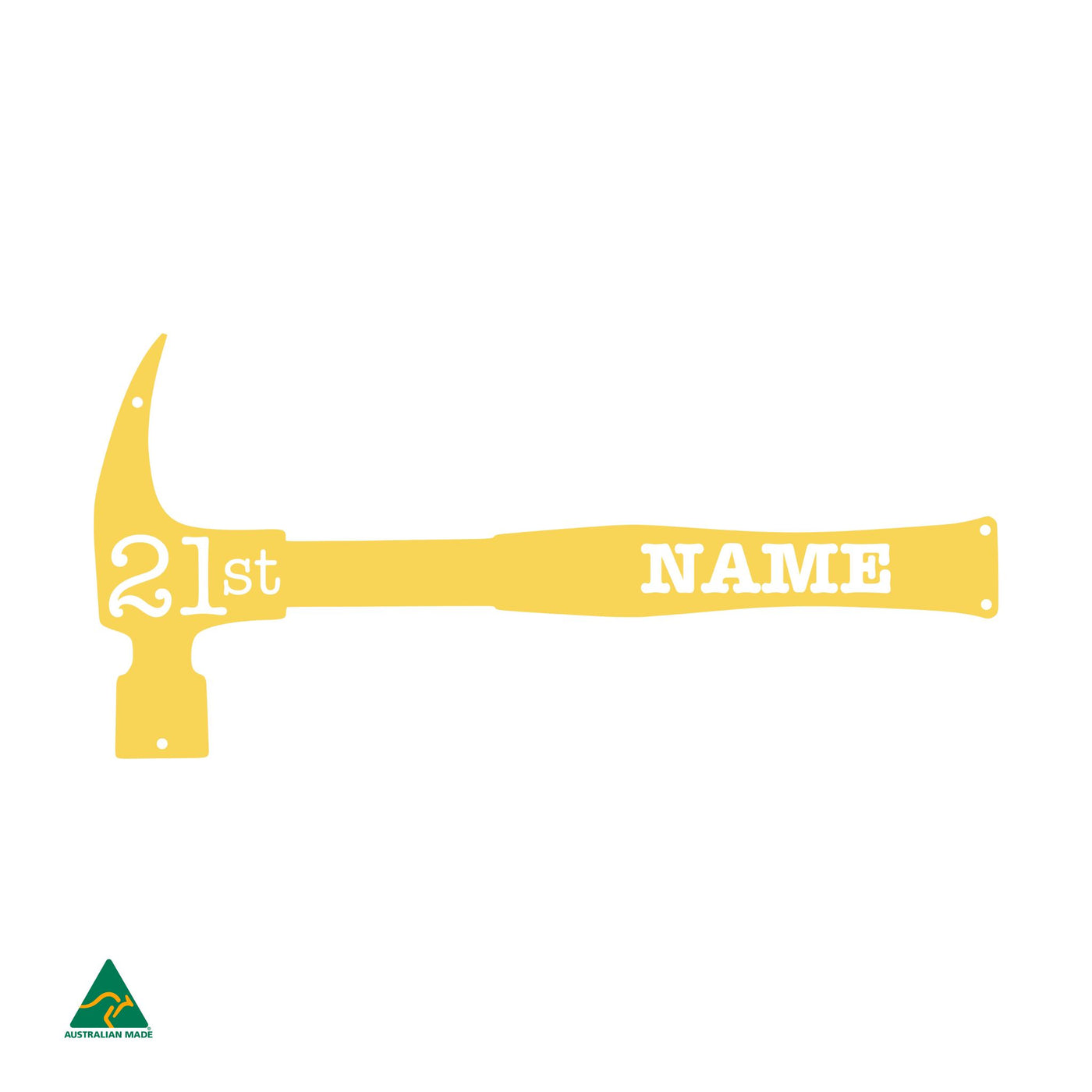 Tradie's Tool 21st Key  | Lemon Yellow Gloss