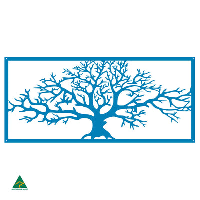 Tree of Life Metal Wall Art | Blaze Blue Gloss