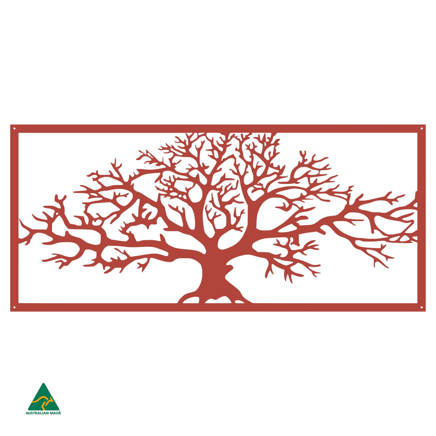 Tree of Life Metal Wall Art | Signal Red Gloss