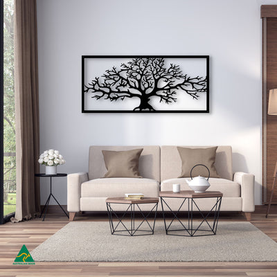 Tree of Life Metal Wall Art Staged Image | Night Sky (Black) Matt