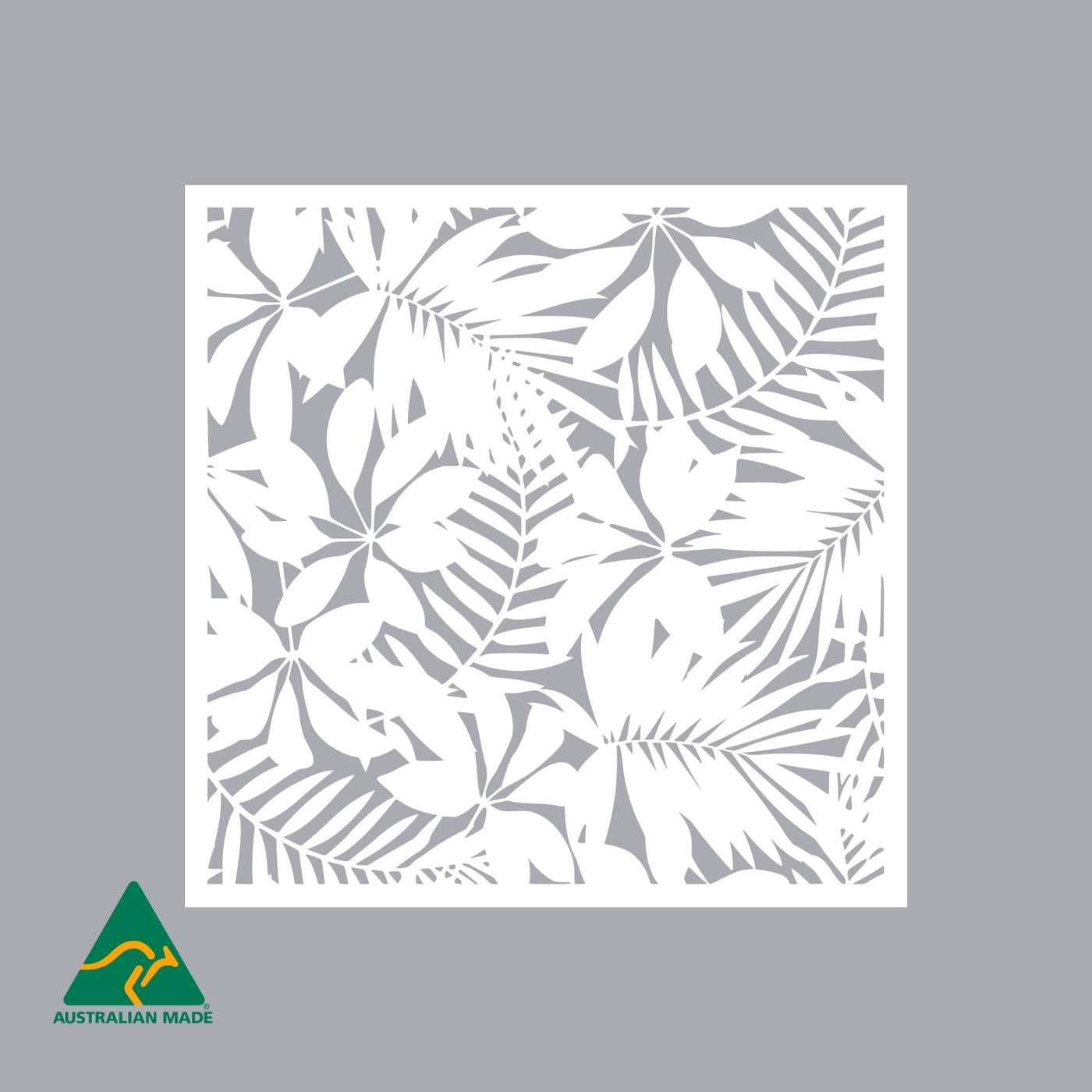 Tropical Landscape Metal Wall Art | White Finish