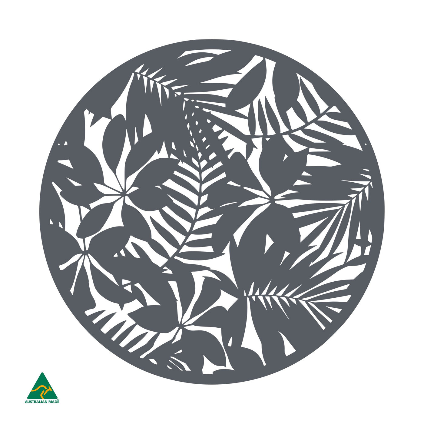 Tropical Landscape Round Metal Wall Art | Ironstone Matt