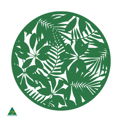 Tropical Landscape Round Metal Wall Art | Mistletoe Gloss