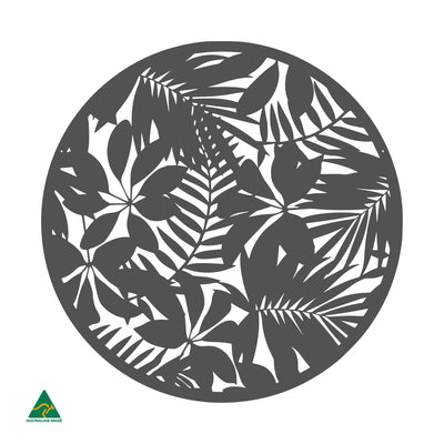 Tropical Landscape Round Metal Wall Art | Monument Matt