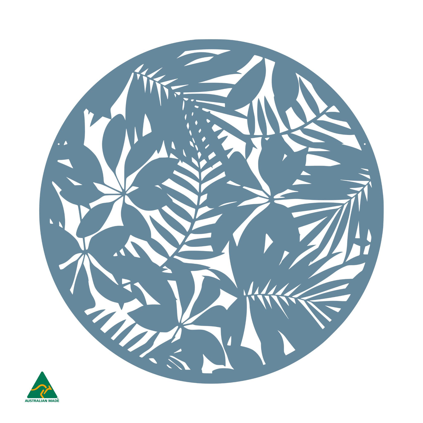 Tropical Landscape Round Metal Wall Art | Wedgewood Satin