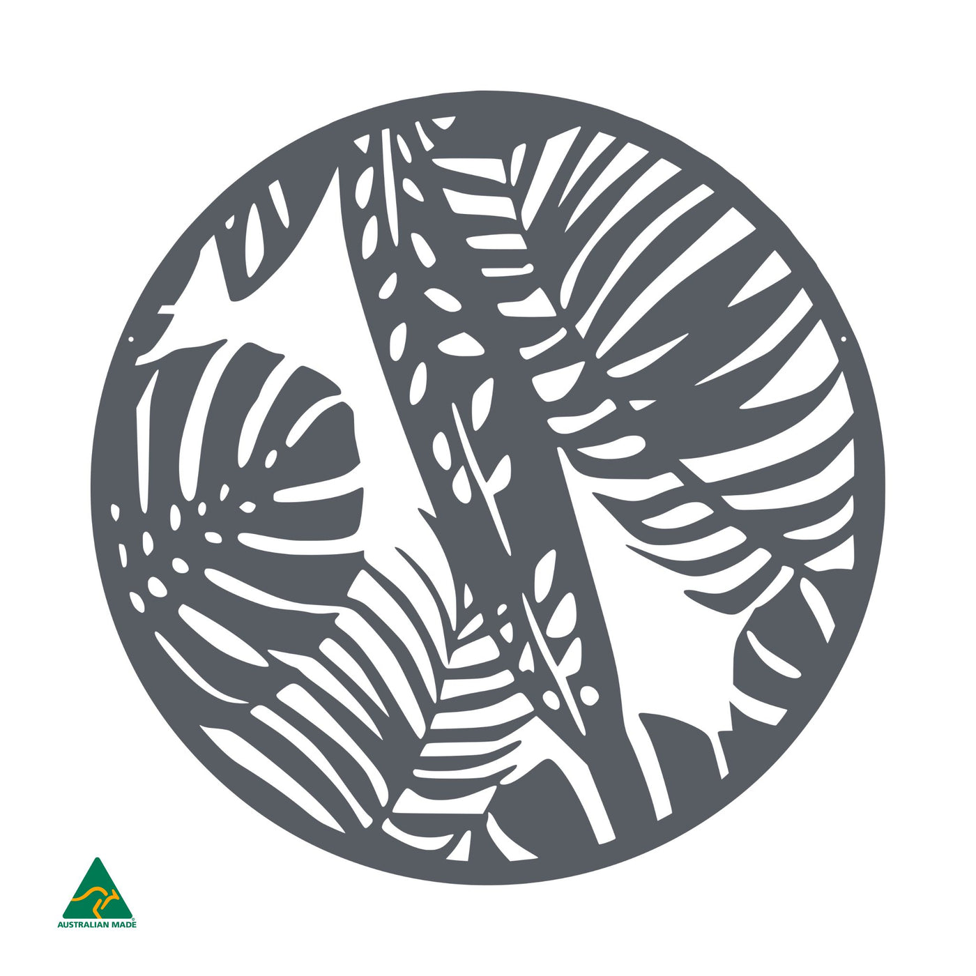 Tropical Rainforest Round Metal Wall Art | Ironstone Matt