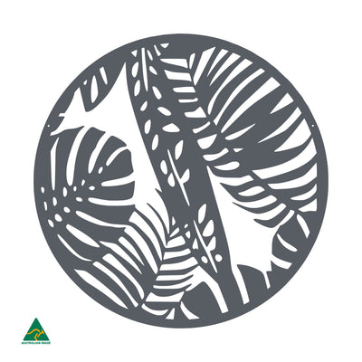 Tropical Rainforest Round Metal Wall Art | Ironstone Matt