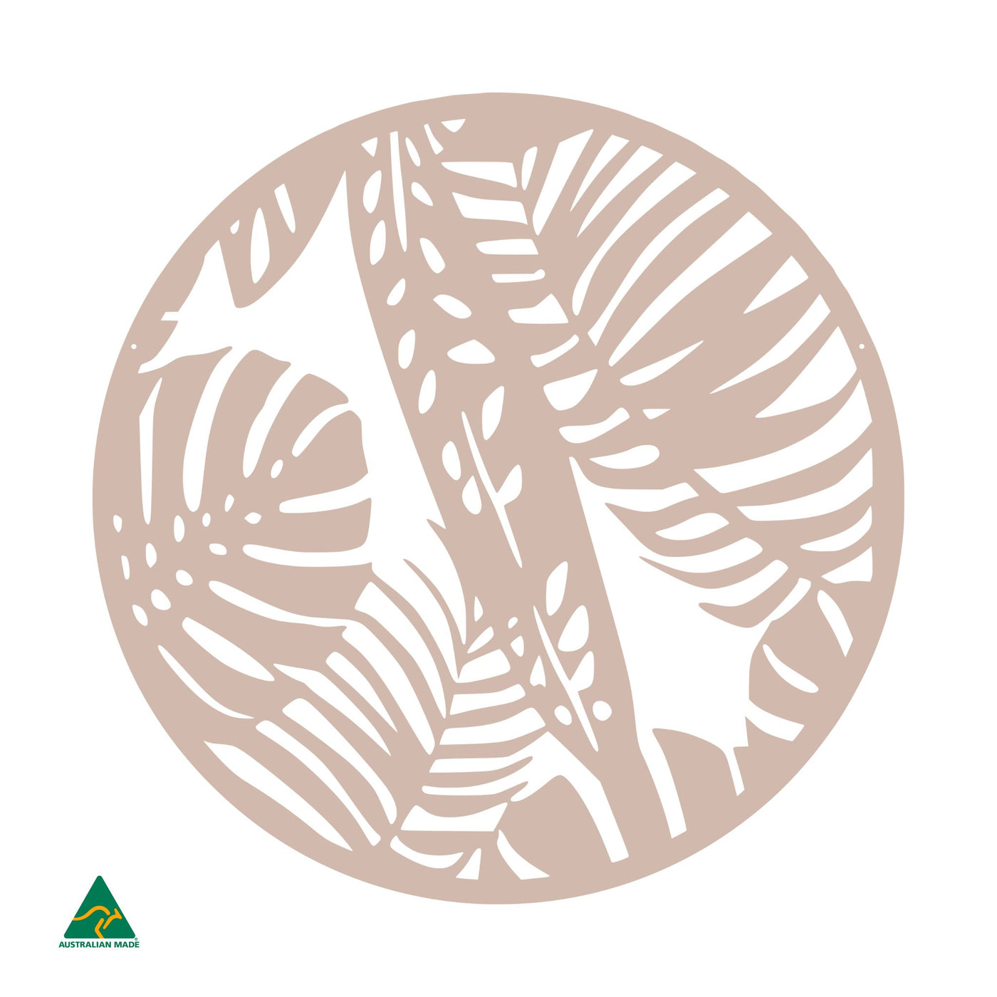 Tropical Rainforest Round Metal Wall Art | Pink Sand Matt