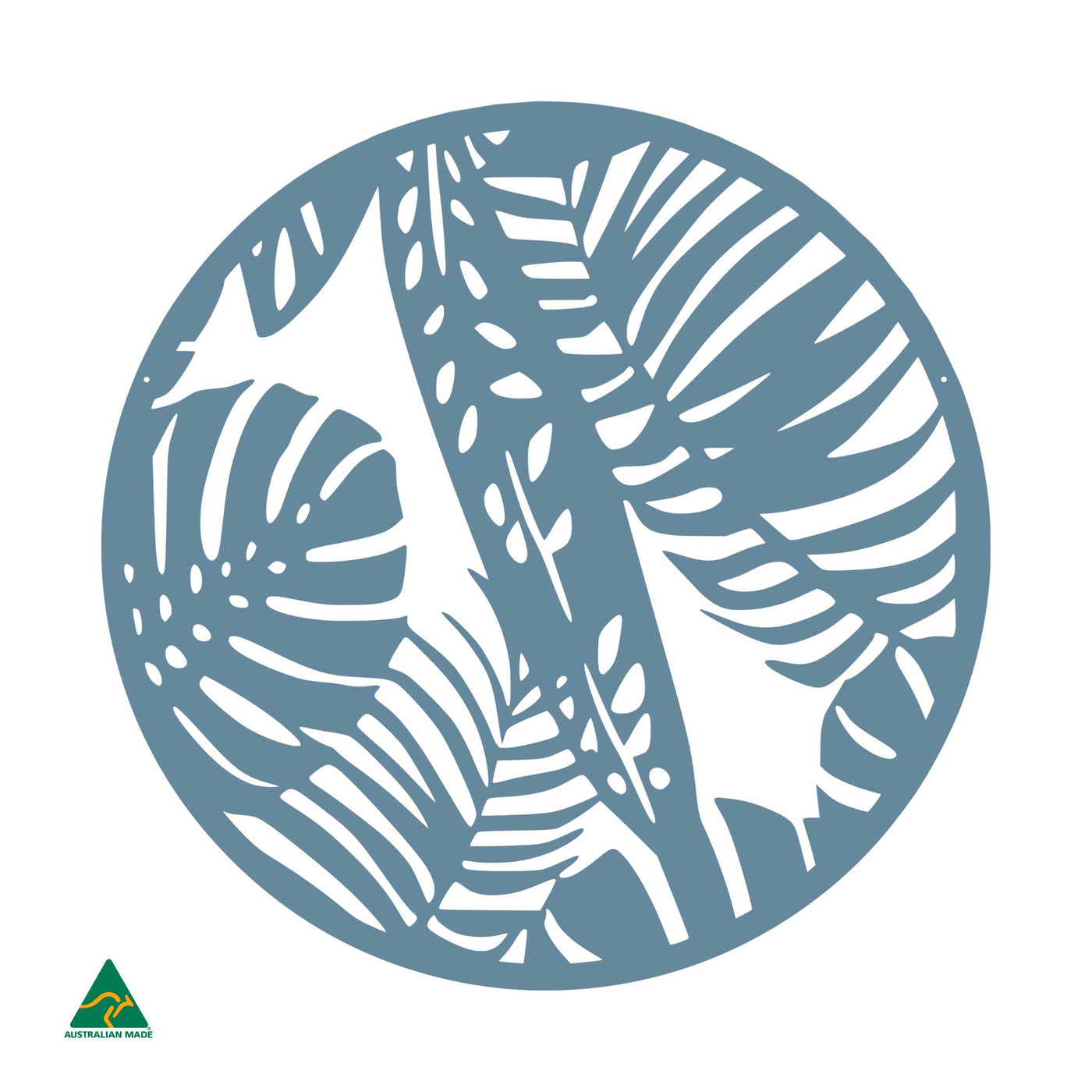 Tropical Rainforest Round Metal Wall Art | Wedgewood Satin