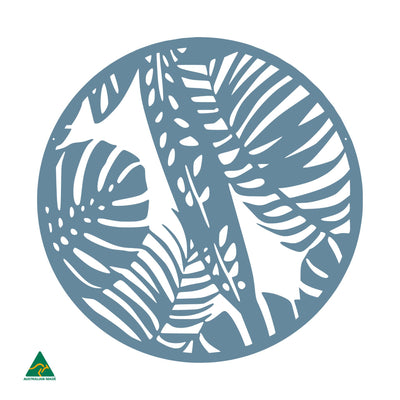 Tropical Rainforest Round Metal Wall Art | Wedgewood Satin