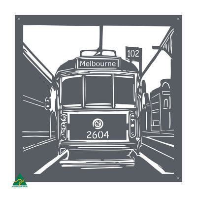 Urban Tram Metal Wall Art | Ironstone Matt