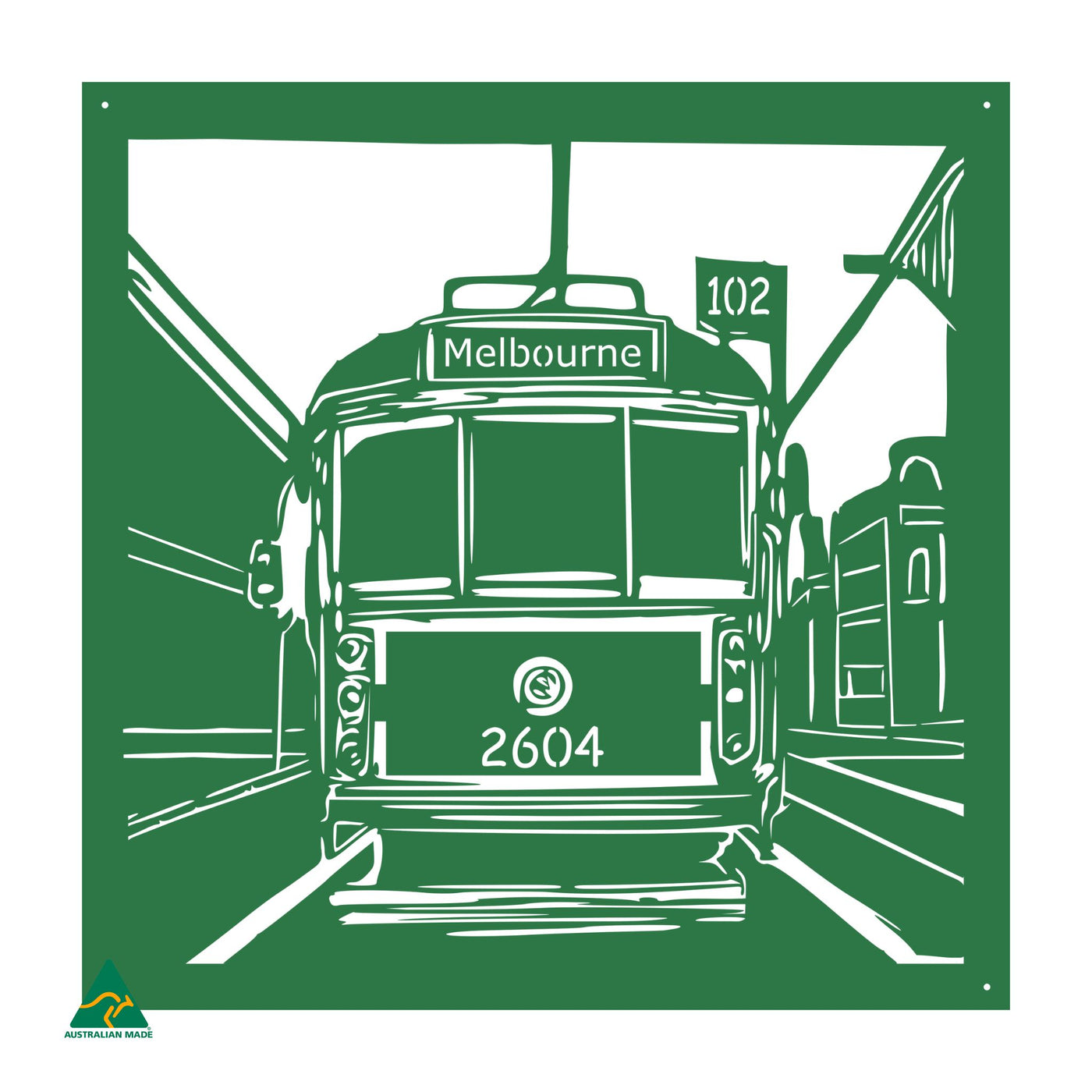 Urban Tram Metal Wall Art | Mistletoe Gloss