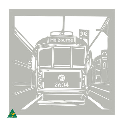 Urban Tram Metal Wall Art | Shale Grey Matt