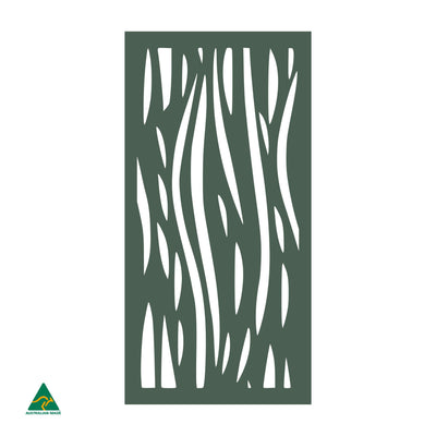 Waves Privacy Screen | Cottage Green Satin