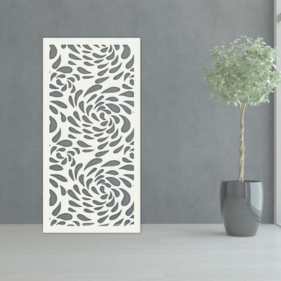 Staged Image | Flowing Droplets Privacy Screen | White Matt