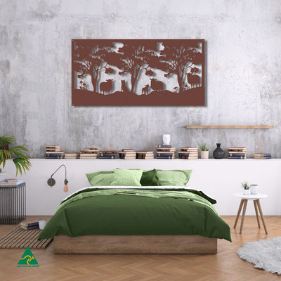 Woolly Business Metal Wall Art Staged Image | Rust Patina