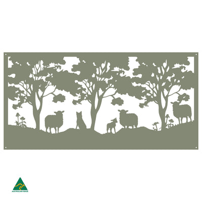 Woolly Business Metal Wall Art | Pale Eucalypt Matt